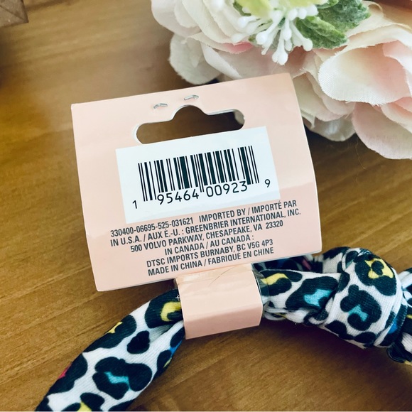 Rainbow Animal Leopard Cheetah Print Headband With Bow Adult NWT - Picture 2 of 2